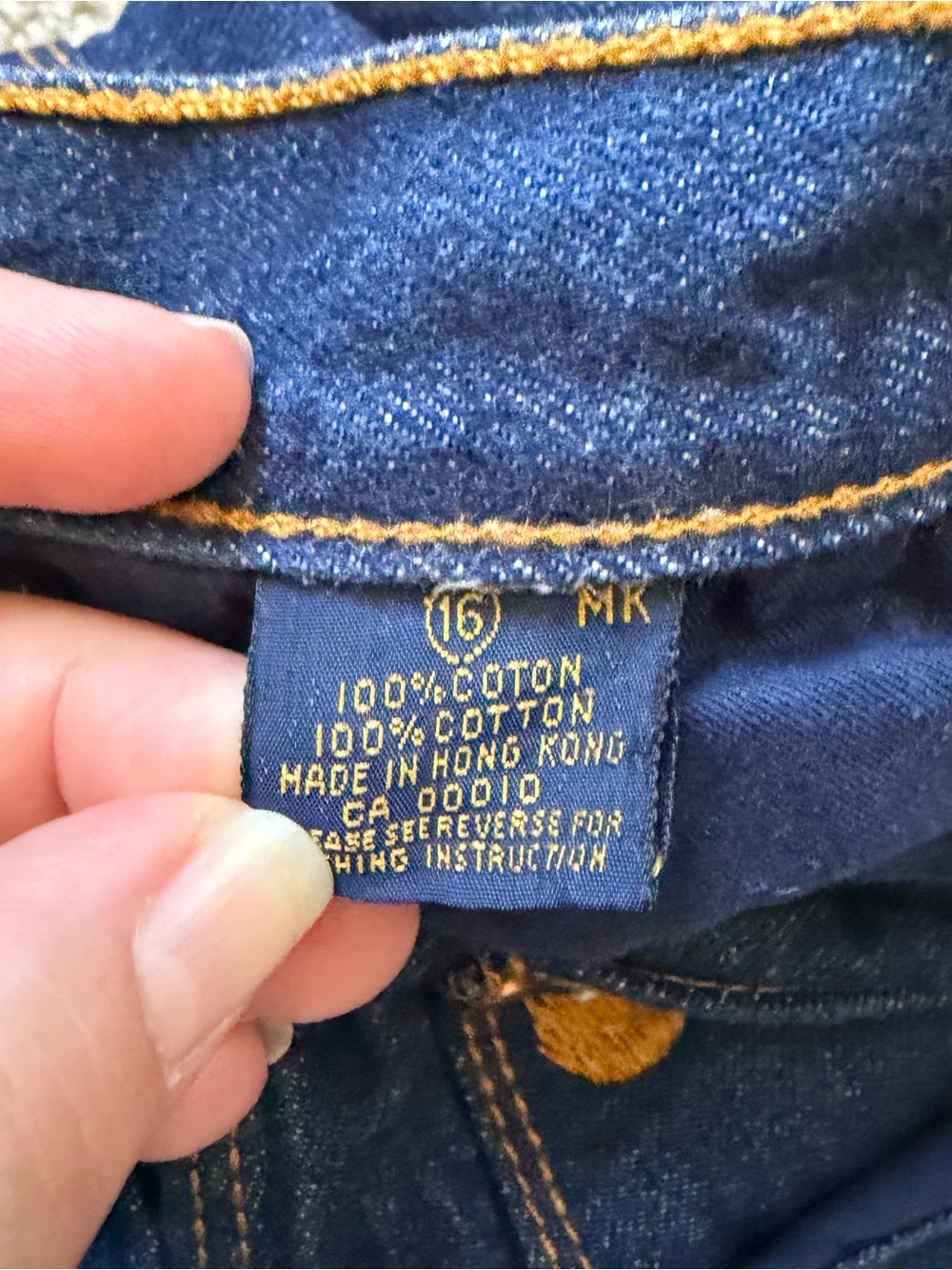 VTG ~ 1970s ~ Gloria Vanderbilt ~ High-Waisted Straight Cut Jeans ~ Size 16 - Picture 6 of 7